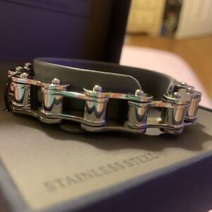 Kohl's 1913 Men’s Stainless Steel Bike Chain Bracelet, 8.5 inches